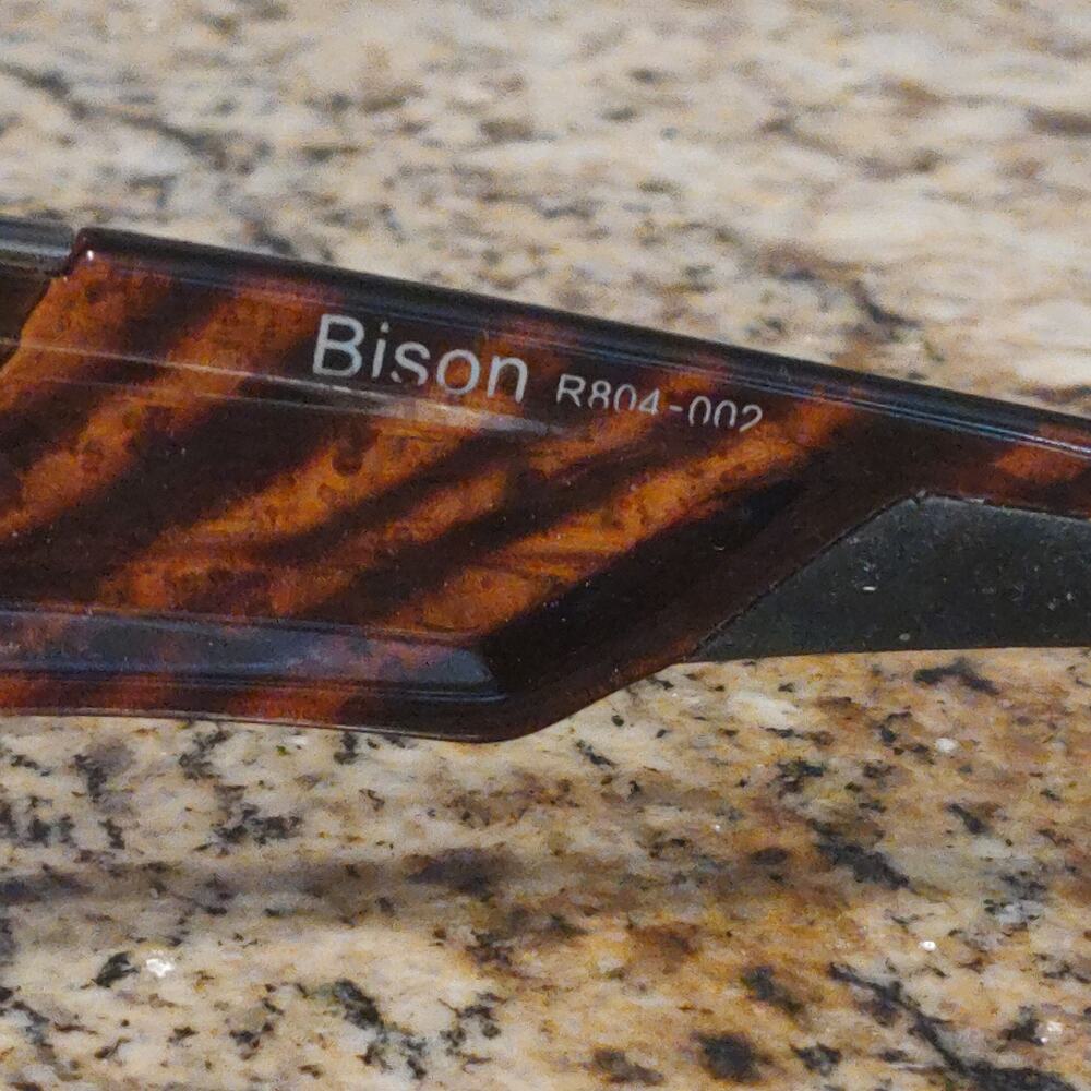 Bison R804-002 Tortoise Shell Wraparound Sunglasses - Picture 6 of 12